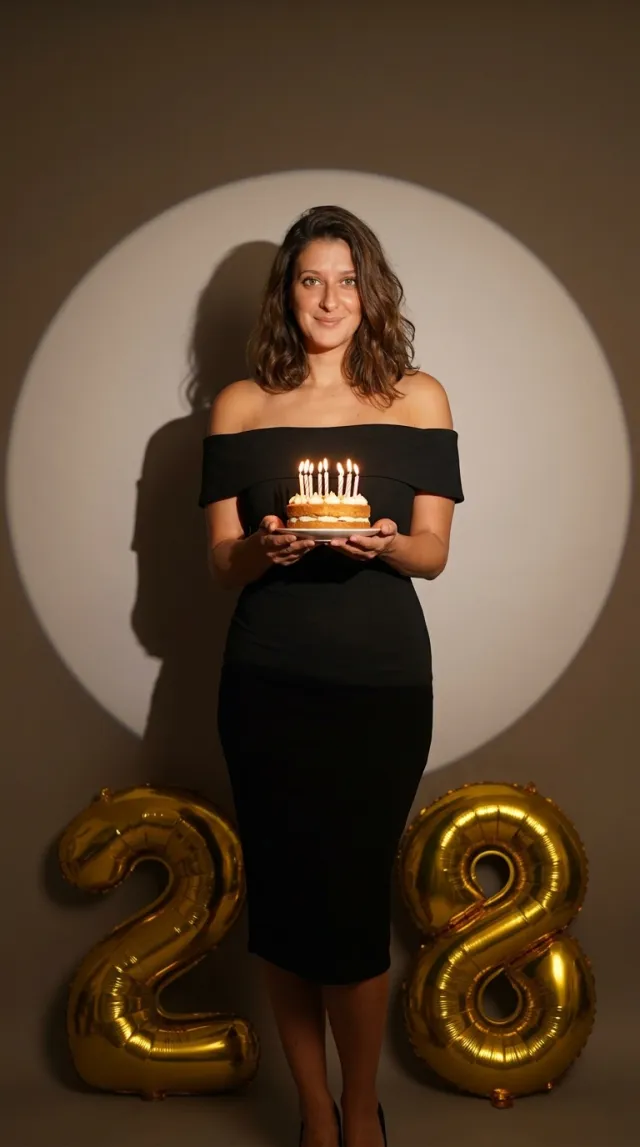 Birthday Cards AI 'Spotlight Shadow' style — before and after example